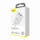 Мережевий зарядний пристрій Baseus Speed Mini Dual U Charger 10.5W White