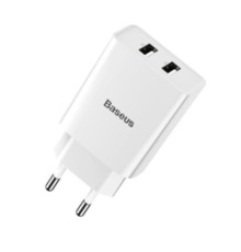 Мережевий зарядний пристрій Baseus Speed Mini Dual U Charger 10.5W White