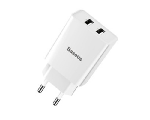 Мережевий зарядний пристрій Baseus Speed Mini Dual U Charger 10.5W White