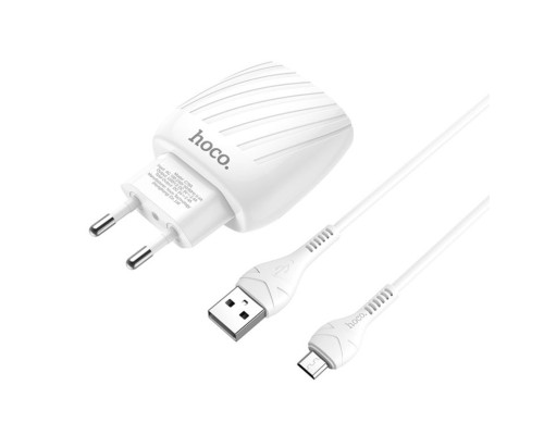 МЗП HOCO Max energy C78A |2USB, 2.4A Micro White