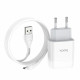 Мережевий зарядний пристрій HOCO C72A Glorious single port charger set(Micro) White