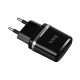 Мережевий зарядний пристрій HOCO C12 Smart dual USB (Micro cable)charger set Black