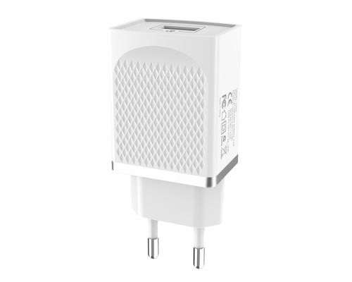 Мережевий зарядний пристрій HOCO C42A Vast power QC3.0 single port charger 18W White