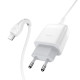 Мережевий зарядний пристрій HOCO C72Q Glorious single port QC3.0 charger set(Micro) White