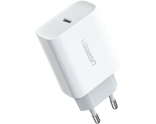 Зарядний пристрій UGREEN CD137 Fast Charging Power Adapter with PD 20W EU (White) (UGR-60450)