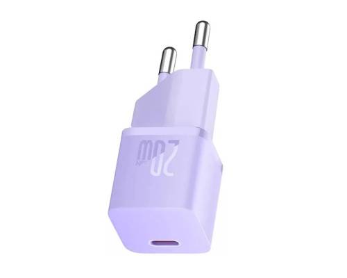 Мережевий зарядний пристрій Baseus GaN5 Fast Charger(mini) 1C 20W EU Purple