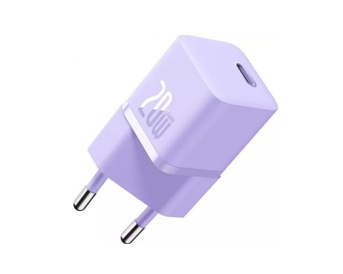 Мережевий зарядний пристрій Baseus GaN5 Fast Charger(mini) 1C 20W EU Purple