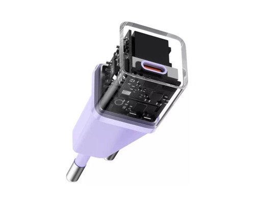 Мережевий зарядний пристрій Baseus GaN5 Fast Charger(mini) 1C 20W EU Purple