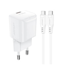 Мережевий зарядний пристрій ACEFAST A73 mini PD20W GaN single USB-C charger set (C3-03) White