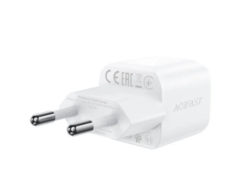 Мережевий зарядний пристрій ACEFAST A73 mini PD20W GaN single USB-C charger set (C3-03) White