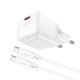 Мережевий зарядний пристрій ACEFAST A73 mini PD20W GaN single USB-C charger set (C3-03) White