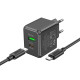 Мережевий зарядний пристрій HOCO CS14A Ocean PD20W+QC3.0 charger set(Type-C to Type-C) Black