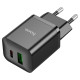 Мережевий зарядний пристрій HOCO N28 Founder PD20W+QC3.0 charger Black