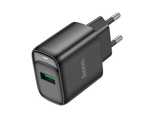 Мережевий зарядний пристрій Hoco C140A Smart single port QC3.0 charger(EU) Black