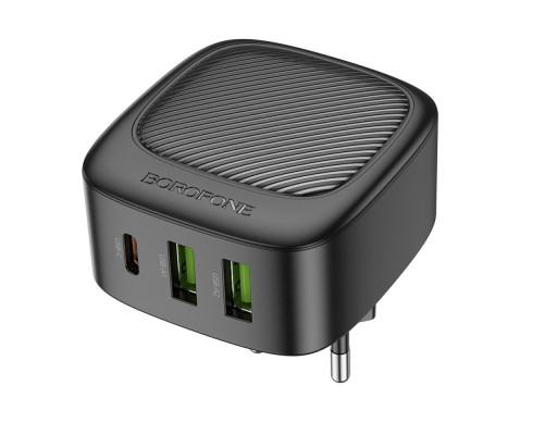 Мережевий зарядний пристрій BOROFONE BAS23A Lucky PD30W(1C2A) charger(EU) Black