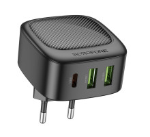 Мережевий зарядний пристрій BOROFONE BAS23A Lucky PD30W(1C2A) charger(EU) Black