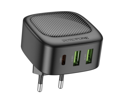 Мережевий зарядний пристрій BOROFONE BAS23A Lucky PD30W(1C2A) charger(EU) Black