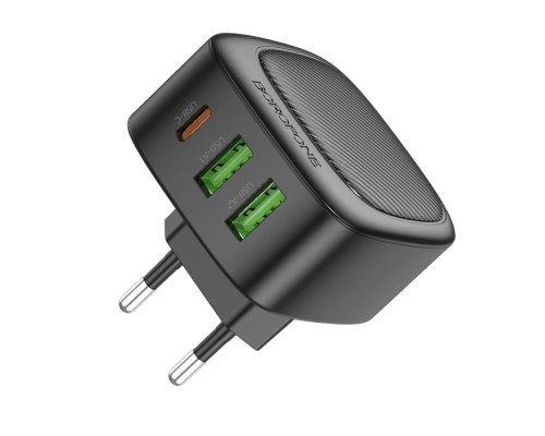 Мережевий зарядний пристрій BOROFONE BAS23A Lucky PD30W(1C2A) charger(EU) Black