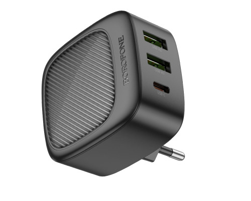 Мережевий зарядний пристрій BOROFONE BAS23A Lucky PD30W(1C2A) charger(EU) Black