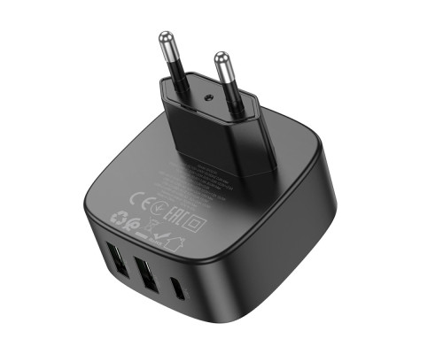 Мережевий зарядний пристрій BOROFONE BAS23A Lucky PD30W(1C2A) charger(EU) Black