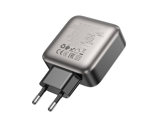 Мережевий зарядний пристрій BOROFONE BAS57A Absolute PD67W(3C1A) charger(EU) Black