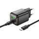 Мережевий зарядний пристрій HOCO N53 Monsoon PD30W+QC3.0 charger set(C to C) Black