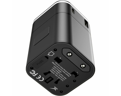 УЗП Baseus Removable 2-in-1 Universal Travel Adapter Black