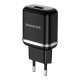 Мережевий зарядний пристрій BOROFONE BA36A High speed single port QC3.0 charger set 18W(Type-C) Black