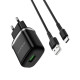 Мережевий зарядний пристрій BOROFONE BA36A High speed single port QC3.0 charger set 18W(Type-C) Black