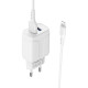 Мережевий зарядний пристрій BOROFONE BA37A Speedy dual port charger(Lightning) White