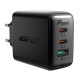 Мережевий зарядний пристрій ACEFAST A13 PD65W(USB-C+USB-C+USB-A) 3-port charger set Black