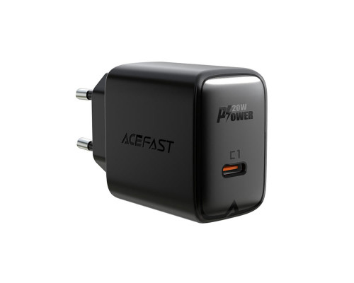 Мережевий зарядний пристрій ACEFAST A1 PD20W single USB-C charger Black