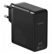 МЗП Baseus GaN2 Fast Charger 1C 100W Set Black (With Cable Type-C to Type-C 100W(20V/5A) 1.5m Black