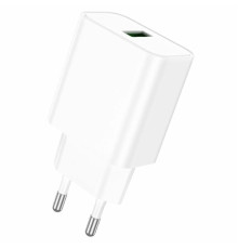 Мережевий зарядний пристрій BOROFONE BA72A Spring single port QC3.0 charger White