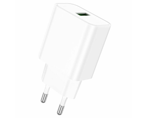 Мережевий зарядний пристрій BOROFONE BA72A Spring single port QC3.0 charger White