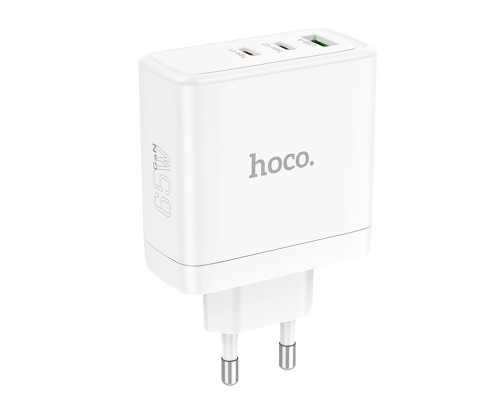 Мережевий зарядний пристрій HOCO N30 Glory PD65W three-port(2C1A) fast charger White