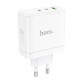 Мережевий зарядний пристрій HOCO N30 Glory PD65W three-port(2C1A) fast charger White