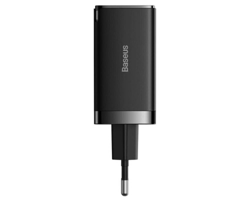 МЗП Baseus GaN5 Pro Fast Charger 2C+U 65W EU Black(Include：Baseus Xiaobai series fast charging Cable Type-C to Type-C 100W(20V/5A) 1m Black）