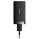 МЗП Baseus GaN5 Pro Fast Charger 2C+U 65W EU Black(Include：Baseus Xiaobai series fast charging Cable Type-C to Type-C 100W(20V/5A) 1m Black）