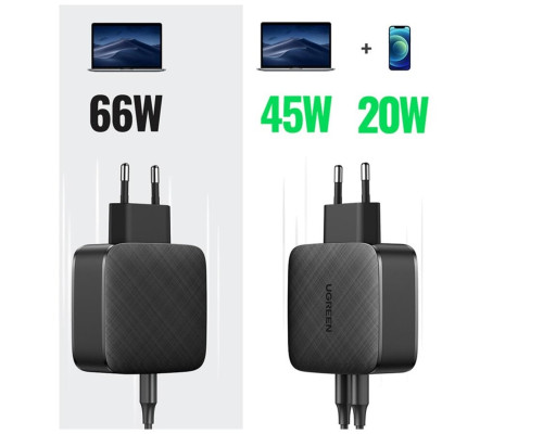 Зарядний пристрій UGREEN CD216 PD Fast Charger EU (Black) (UGR-70867)