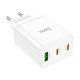 Мережевий зарядний пристрій HOCO N33 Start three-port PD35W(2C1A) charger White