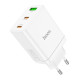 Мережевий зарядний пристрій HOCO N33 Start three-port PD35W(2C1A) charger White