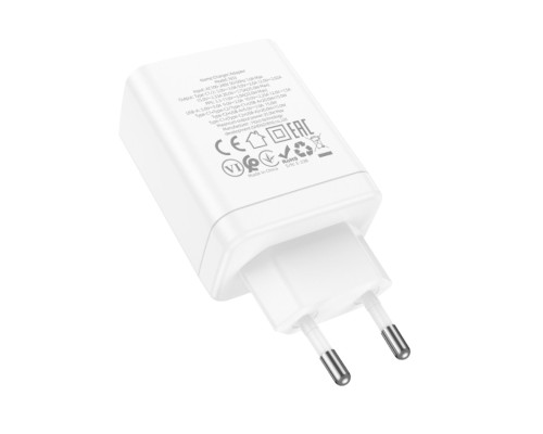 Мережевий зарядний пристрій HOCO N33 Start three-port PD35W(2C1A) charger White