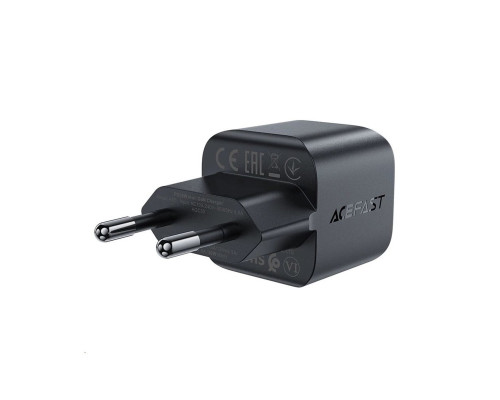 Мережевий зарядний пристрій ACEFAST A77 mini PD30W GaN USB-C charger Black