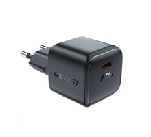 Мережевий зарядний пристрій ACEFAST A77 mini PD30W GaN USB-C charger Black