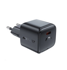 Мережевий зарядний пристрій ACEFAST A77 mini PD30W GaN USB-C charger Black