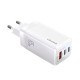 Мережевий зарядний пристрій Usams US-CC110 T33 65W 3 Ports GaN Mini Fast Charger white