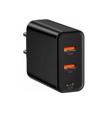 Мережевий зарядний пристрій Baseus PPS three output quick charger(C+U+U)60W EU Black