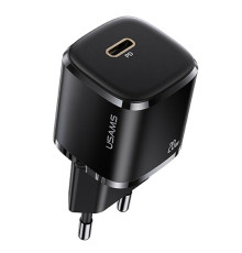 Мережевий зарядний пристрій Usams US-CC124 T36 20W Super Si PD Fast Charger(EU) Black