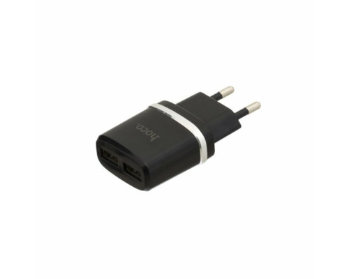 Мережевий зарядний пристрій HOCO C12 Smart dual USB charger Black